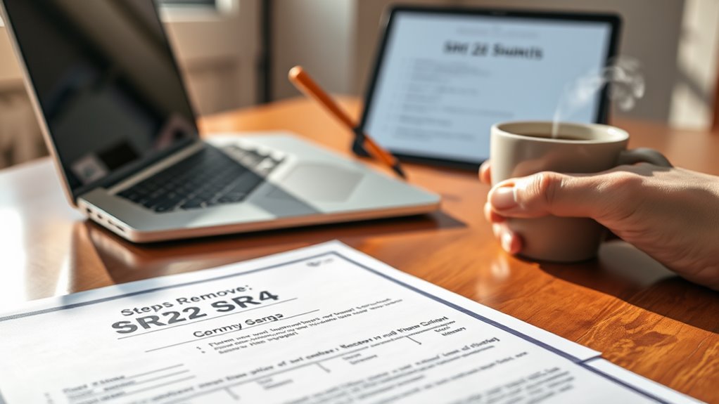 remove sr22 filing process